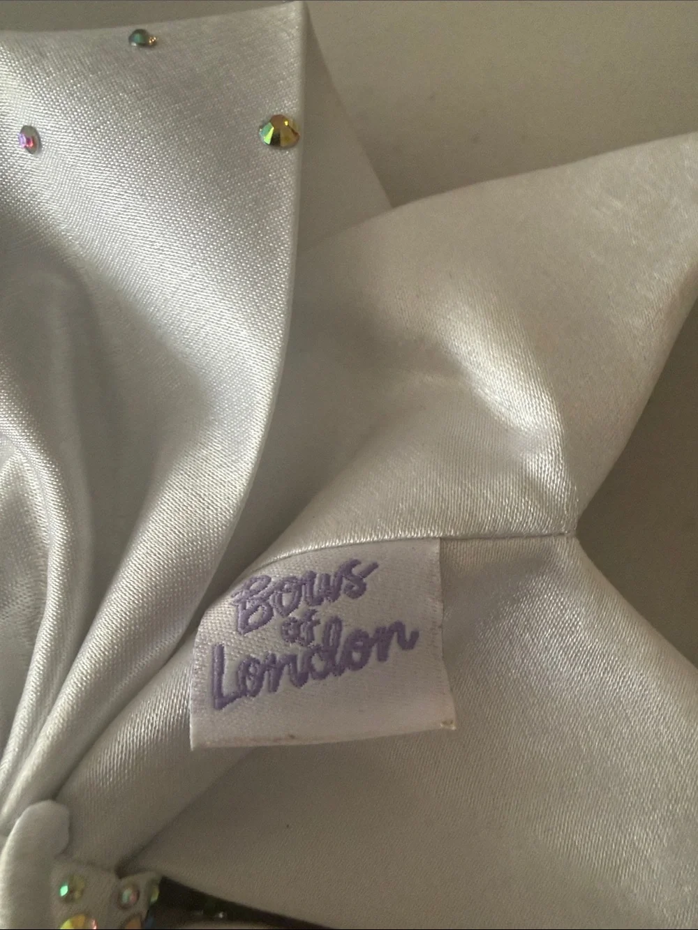 Bows of London white satin